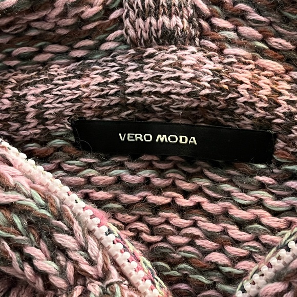 VERO MODA Sweater Dress in Pink w Pockets & Hood Sz S - Picture 3 of 3